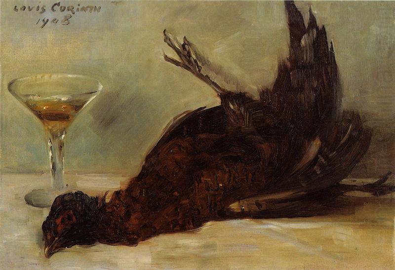 Stillleben mit Fasan und Weinglas, Lovis Corinth